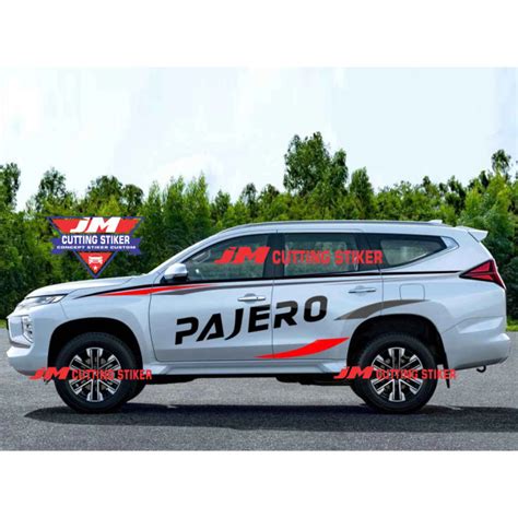 Stiker Cuting Body Mobil Pajero Sport Stiker Variasi Body Samping