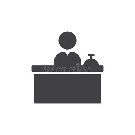 front desk icon vector stock vector illustration  hall