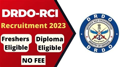 DRDO RCI Recruitment 2023 Freshers Diploma Eligible NO Fee