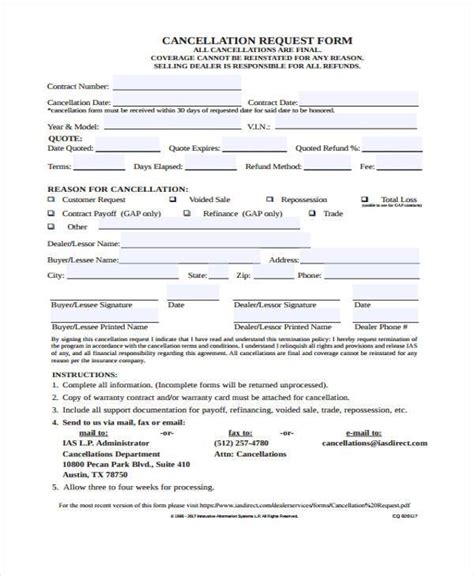 Free 8 Contract Cancellation Forms In Pdf Ms Word