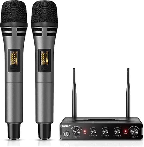 Tonor Wireless Microphones Uhf Cordless Dual Handheld Dynamic Karaoke