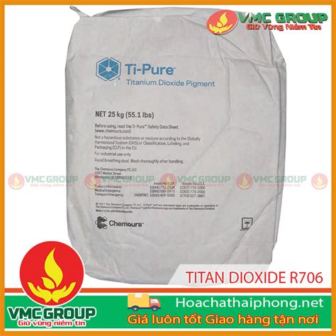 BÁN TITANIUM DIOXIDE TIO2 R706 GIÁ TỐT TẠI HẢI PHÒNG