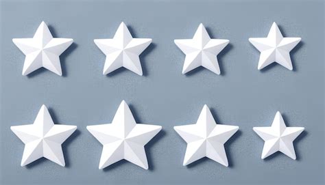 Premium Photo Star Shape Set For Decoration Isolated On White Background