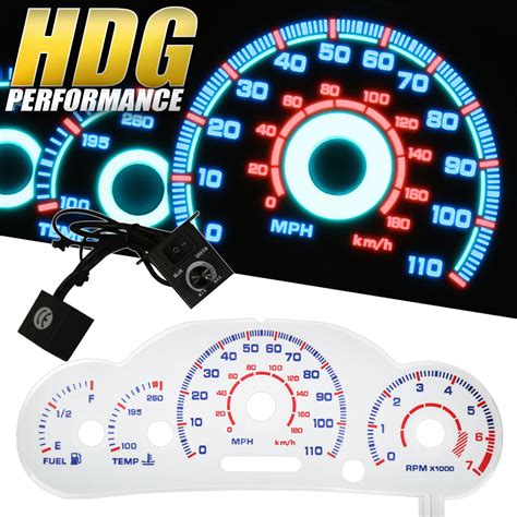 Sell 00 02 Chevrolet Cavalier Reverse Indiglo Overlay Glow Gauge Face