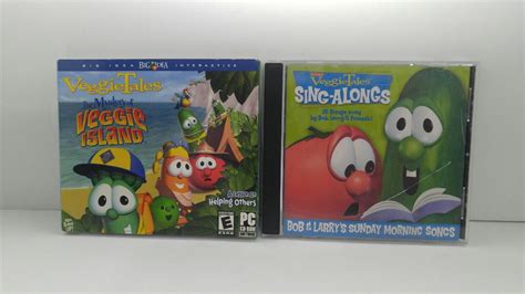 Veggietales The Mystery Of Veggie Island Software Pc 2002 Bob And Larrys Songs 755142101763 Ebay