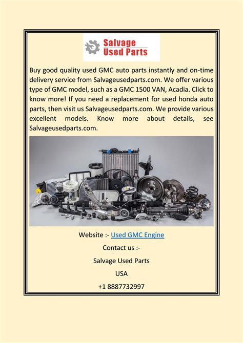 Used Gmc Engine | Salvageusedparts.com by salvageusedpartscom - Issuu