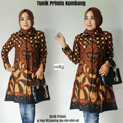 Model Batik Wanita Tunik Model Pakaian Wanita Desain Blus