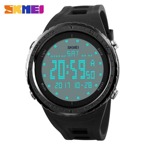 SKMEI Brand Men Sports Watches 50m Waterproof Digital LED Military