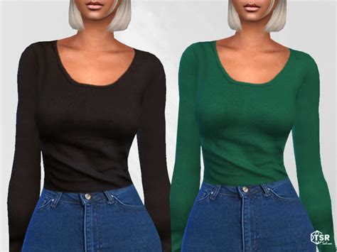 The Sims Resource Basic Long Sleeve Tops