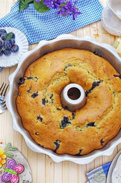 Blueberry Sour Cream Bundt Cake Very Simple And Delicious Recipe Recipe Blueberry Sour