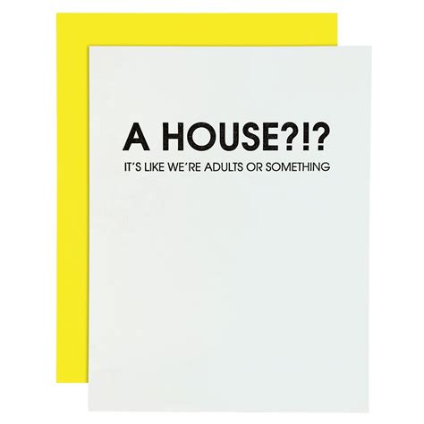 Chez Gagné Hilarious Letterpress Greeting Cards A House Its