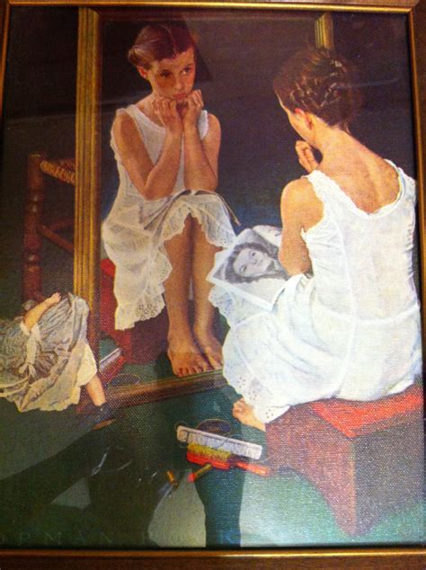 Girl At The Mirror Norman Rockwell