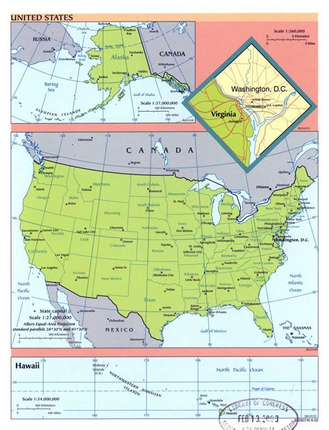 Detailed Political And Administrative Map Of The USA 2002 USA