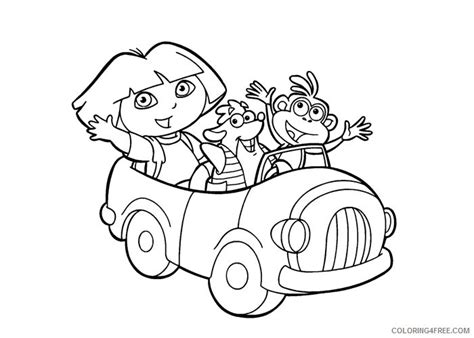 Dora the Explorer Coloring Pages Cartoons Dora tico car Printable 2020 ...