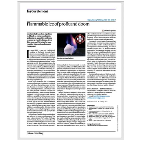 Flammable Ice Of Profit And Doom Department Of Geological Sciences