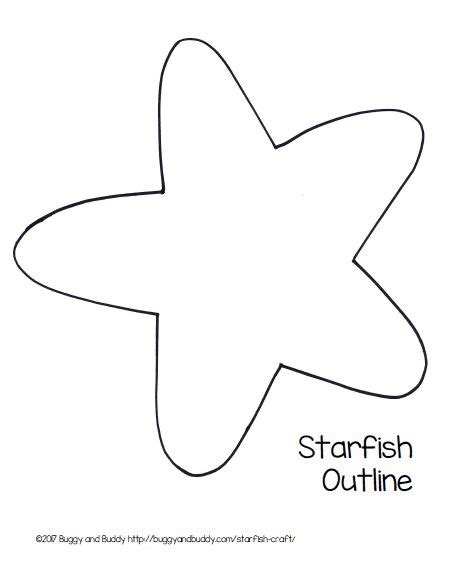 Easy Starfish Craft For Kids With Free Printable Template Ocean