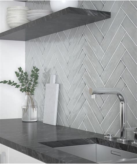 Lampas Grey Tile Backsplash Kitchen Kitchen Tiles Kitchen Wall Tiles