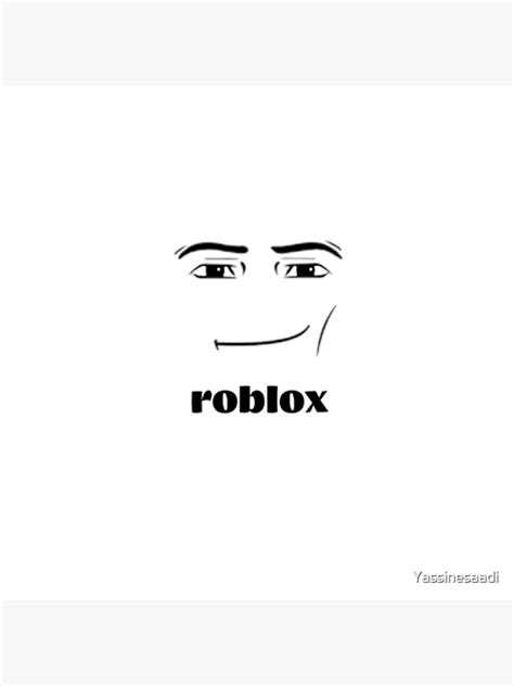 Póster Cara Divertida De Hombre Roblox De Yassinesaadi Redbubble