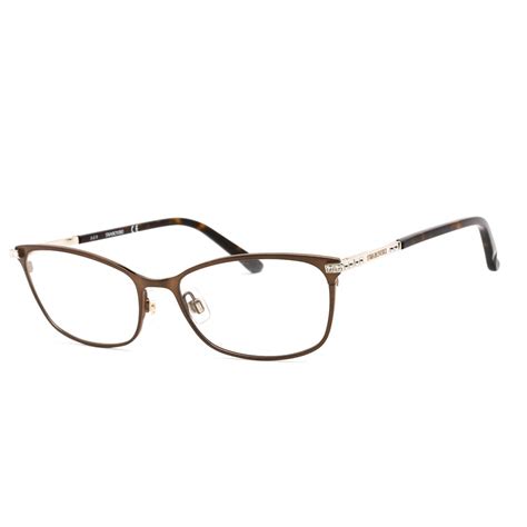 Swarovski Sk5187 Eyeglasses Matte Dark Brown Clear Lens Lyst