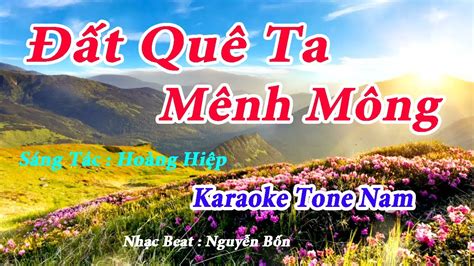 Karaoke T Qu Ta M Nh M Ng Tone Nam Youtube