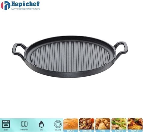 Hot Selling Metal Material Cast Iron Bbq Griddle Plate Grill Pan Cast Iron Cookware And Cast