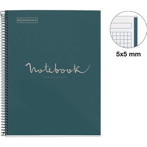 CUADERNO PROFESIONAL MIQUELRIUS ECO EMOTIONS 5MM 80 HOJAS MARI