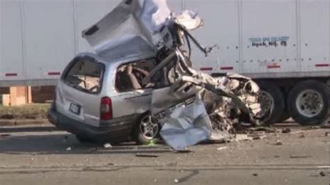 Man recovering after car crashes into semi-truck