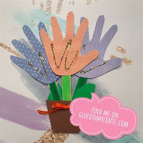 Paper Handprint Flower Bouquet | Crafts for kids, Spring crafts for ...