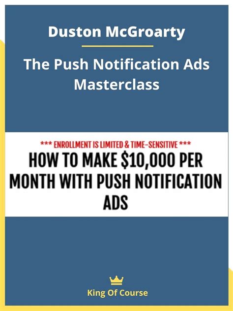 Duston McGroarty The Push Notification Ads Masterclass LOADCOURSE