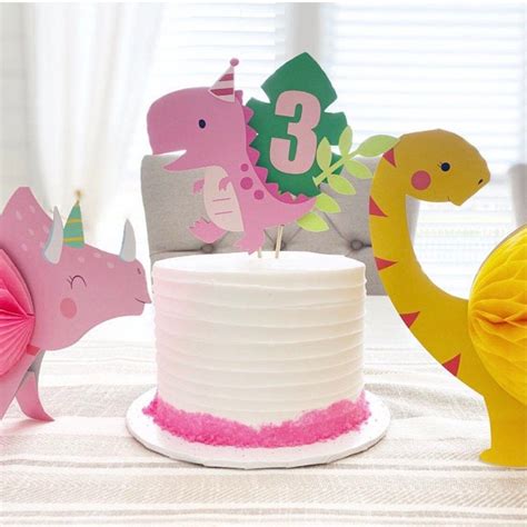 Dinosaur Cake Topper Smash Cake First Birthday Etsy Dinosaur Birthday Cakes Dinosaur Cake