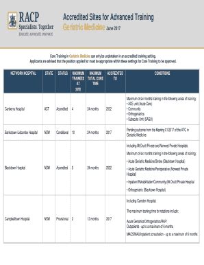 Fillable Online Core Training In Geriatric Medicine Can Only Be