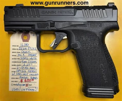 Canik Used But Unfired Mete Mc9 Prime 9mm Luger Caliber Semi Auto