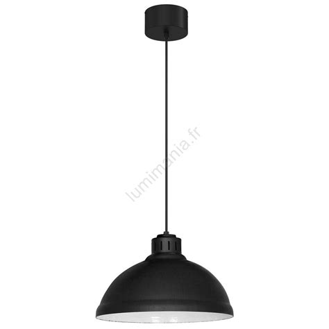 Suspension filaire SINGLE 1xE27 60W 230V diamètre 30 cm noire blanche