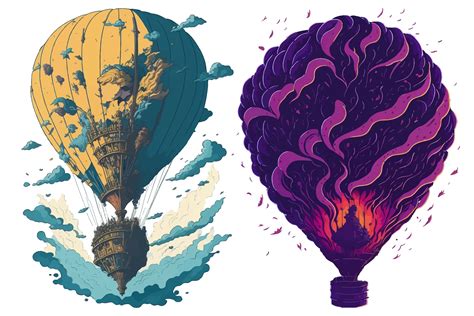 Watercolor Hot Air Balloons Clipart Watercolor Painting Svg Files Png Files And