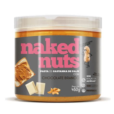 Pasta Cast de Caju Naked Nuts 450g Chocolate Bco é aqui na Barcelos