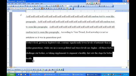 Mla Format Writing Option 5 Lead And Block Quotation With Indentation Youtube