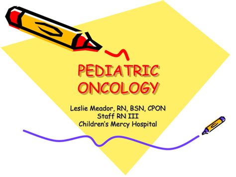 pediatric oncology