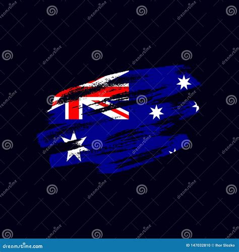 Grunge Textured Australian Flag Stock Vector Illustration Of National