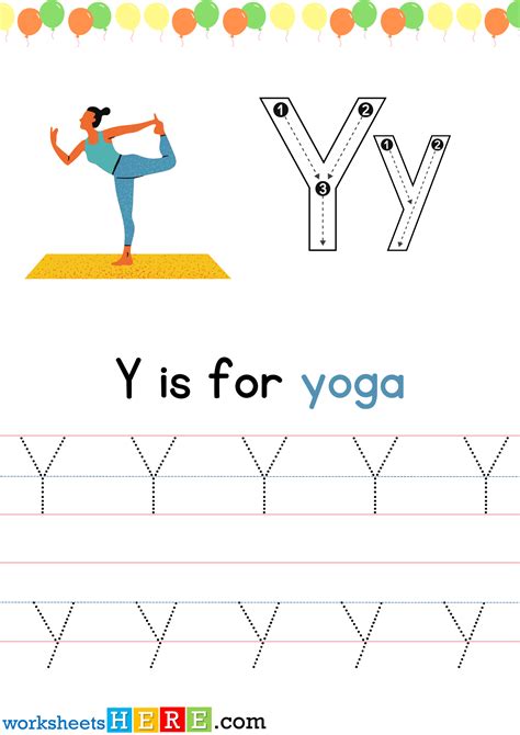 Tracing Letter Y Uppercase And Lowercase Pdf Worksheet For Kindergarten