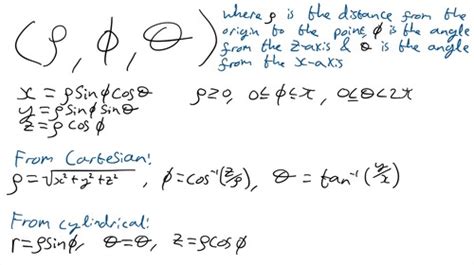 Triple Integrals In Spherical Coordinates Flashcards Quizlet