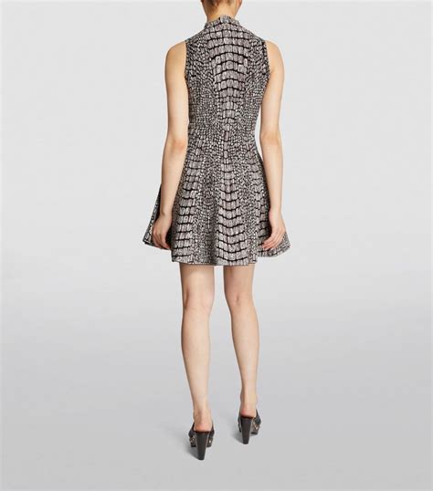 Womens Alaïa black Crocodile Effect Mini Dress Harrods UK