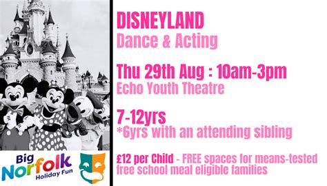 Bnhf Activity Disneyland Workshop For 7 12yrs Dance Funded Spaces