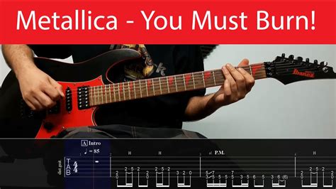 Metallica You Must Burn Main Guitar Riffs With Tabs Youtube