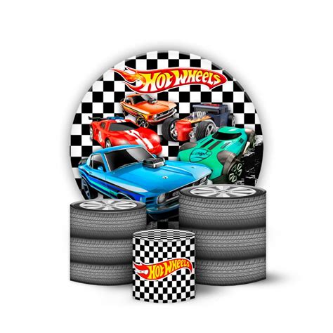 Kit Painel Redondo E Cilindros Tema Hot Wheels Elo