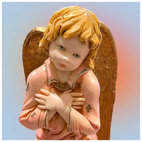 Vintage Fontanini Kneeling Angel Made Of Depose In Italy Italy