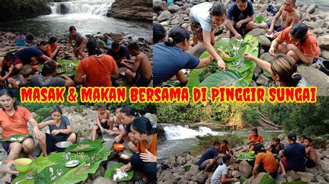 SUKU DAYAK CAMPING DI PINGGIR AIR TERJUN PESONA ALAM KALIMANTAN