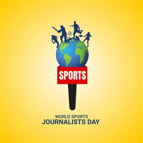 World Sports Journalists Day Creative Unique Illustration International Sports Journalist Day