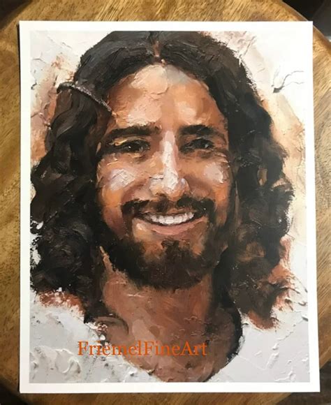 New For 2022 Smiling Jesus Jesus Art Christ Portrait When Etsy