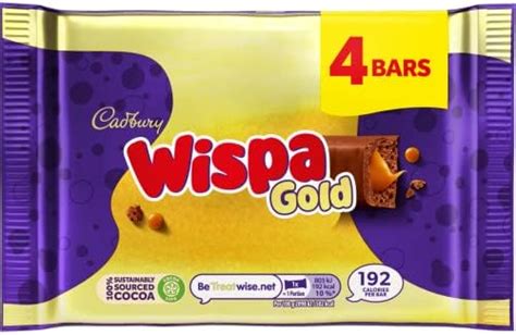 Cadbury Wispa Gold Chocolate Bar 4 Pack 335 G Grocery Compare