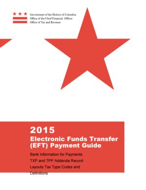 Fillable Online Electronic Funds Transfer EFT Payment Guide Otr Fax